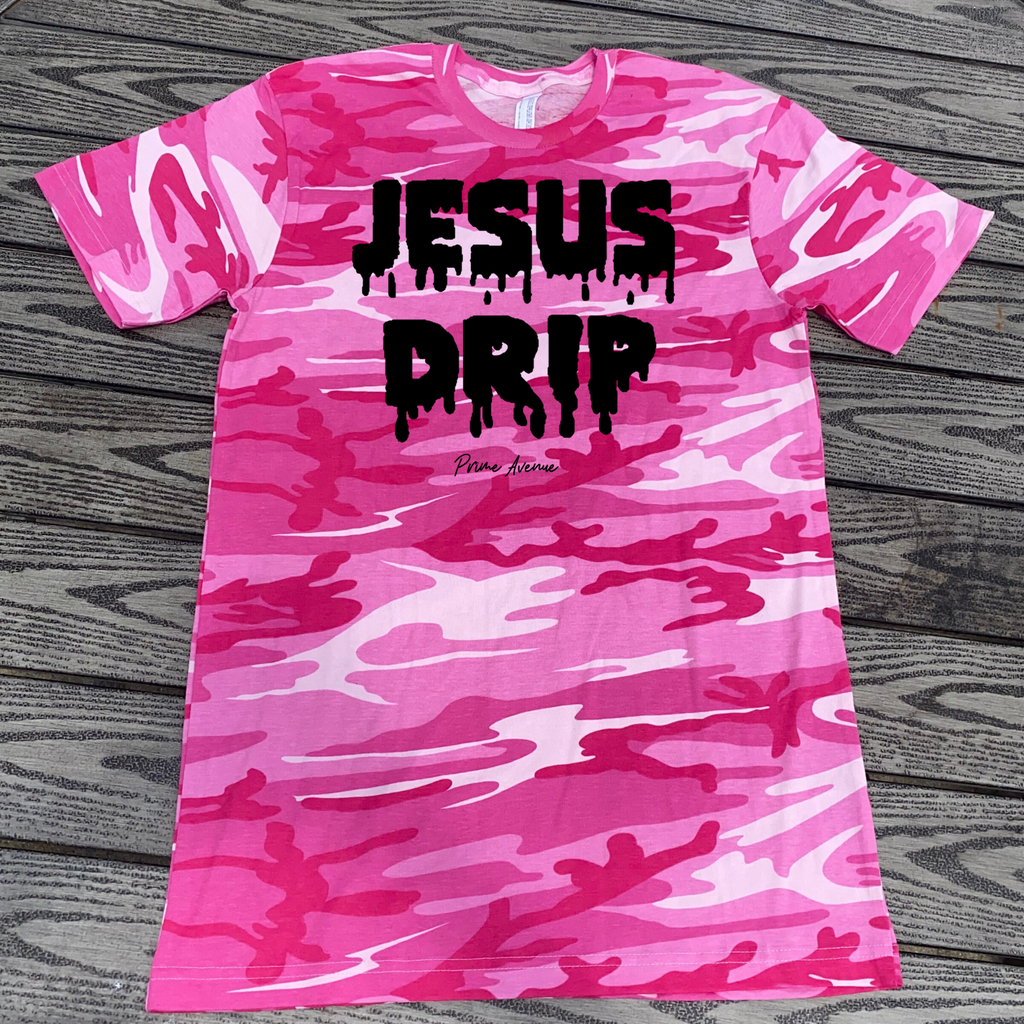 Black Jesus Drip Camo T-Shirt