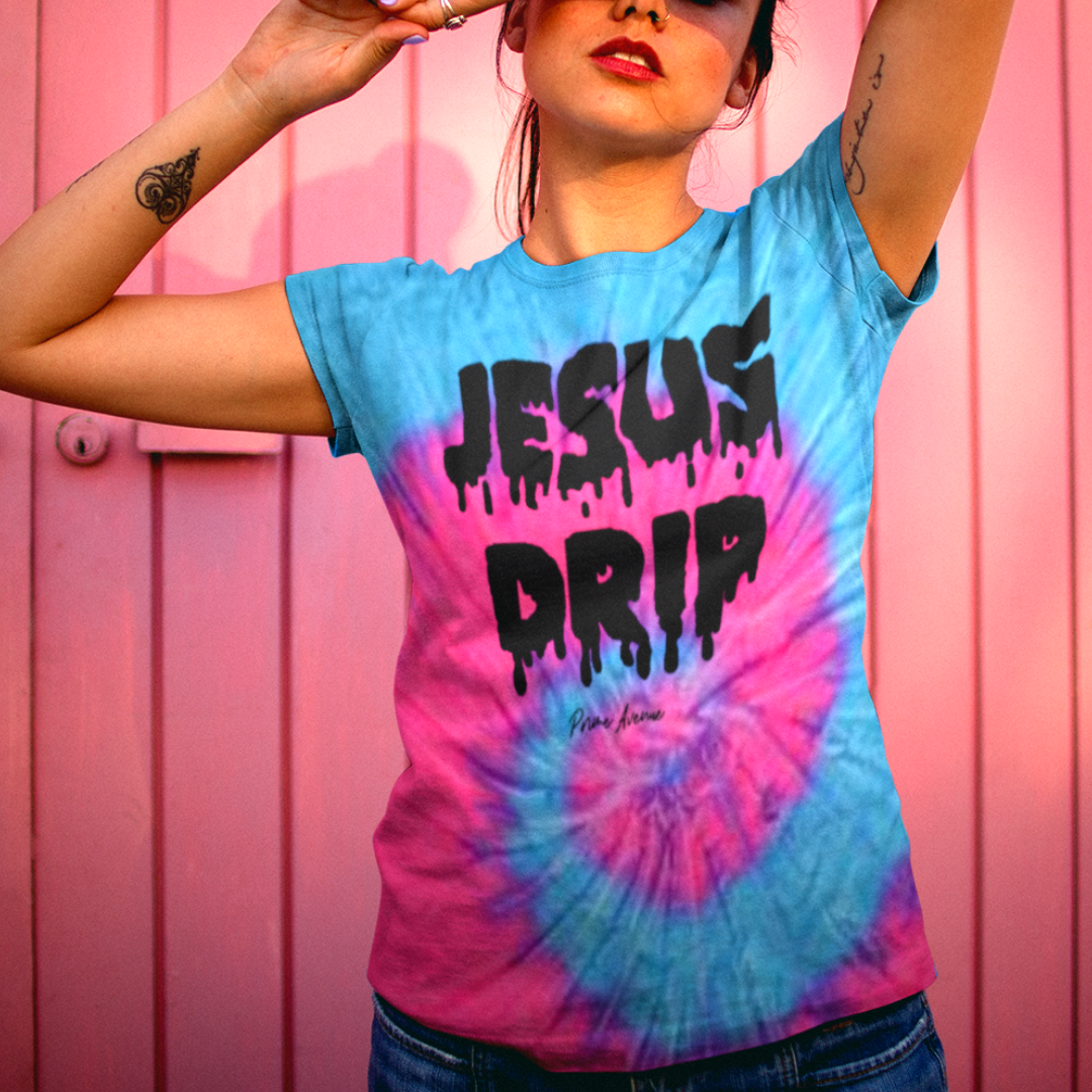 Black Jesus Drip Cotton Candy T-Shirt